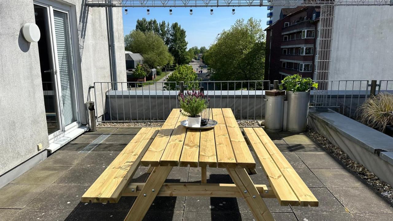 Fischers Ferienwohnung Mit Dachterrasse, Innenstadt Wilhelmshaven Bagian luar foto